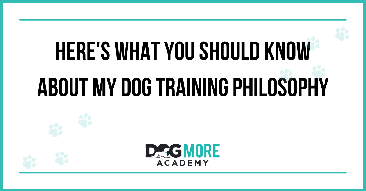 Here’s What You Should Know About my Dog Training Philosophy